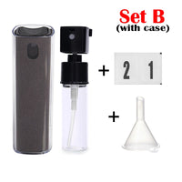 Conjunto de frascos de spray com Pano microfibra para limpeza de tela 2 em 1 para celular, ipad, computador, iphone , óculos e muito mais