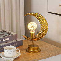 Luminária de modelagem de lua de ferro de LED de estilo decorativa