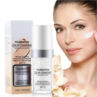 Recém Lançada no Brasil - Nova Base Rejuvenescedora 30ml spf 15 que muda de cor, hidratante à prova d'água, leve de longa duração.