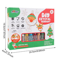 DIY Crystal Paint Arts and Crafts Set Crystal Pendant Painting Kit Christmas Present for Kids Birthday Gifts Hanging Ornament