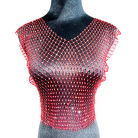 Sexy Mesh Crop Tops para mulheres