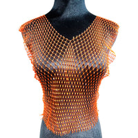 Sexy Mesh Crop Tops para mulheres
