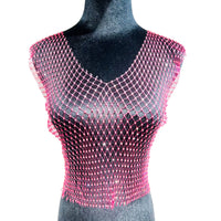 Sexy Mesh Crop Tops para mulheres