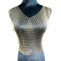 Sexy Mesh Crop Tops para mulheres