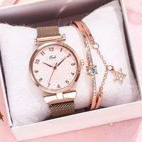 Luxo feminino pulseira relógios de quartzo