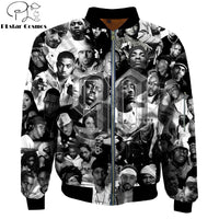 Moletons 3D Tupac com capuz.
