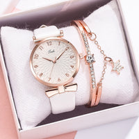 Luxo feminino pulseira relógios de quartzo