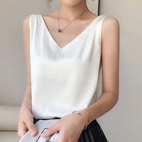 Top de alças feminino frente única com decote em V
