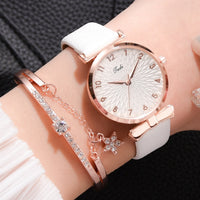 Luxo feminino pulseira relógios de quartzo