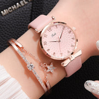 Luxo feminino pulseira relógios de quartzo