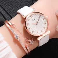 Luxo feminino pulseira relógios de quartzo