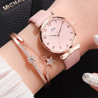 Luxo feminino pulseira relógios de quartzo