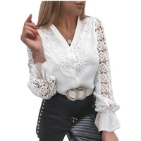 Blusa feminina sexy de renda branca