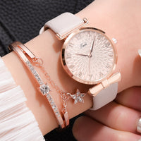 Luxo feminino pulseira relógios de quartzo