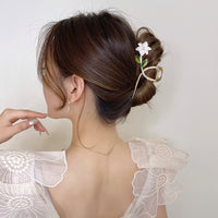 Novos grampos de cabelo formato flor