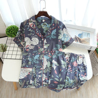 Pijama Outono/ Inverno Novo 100% viscose calças de manga comprida