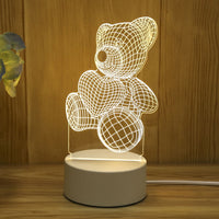 Lâmpada Led Acrílico 3D Amor Romântico para Casa Luz