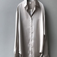 Moda outono/ inverno Camisa Social de Seda