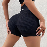 Shorts Fitness sem costura com forte modelagem