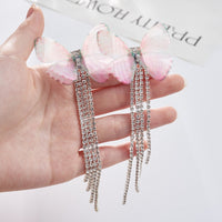 Brincos de Luxo borla longa de cristal