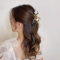 Novos grampos de cabelo formato flor
