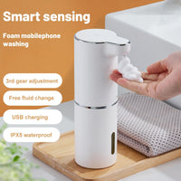 Dispensadores automáticos de sabão de espuma branco 300 ml inteligente com infravermelho para as mãos