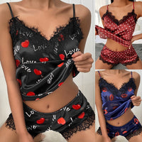 Pijama sexy com renda erótica