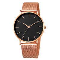 Relógio feminino ouro rosa Montre Femme