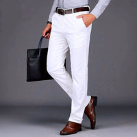 Calça casual estilo britânico justa de alta qualidade.
