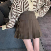 Saia plissada feminina cintura