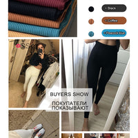 Leggings com nervuras