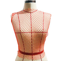 Sexy Mesh Crop Tops para mulheres