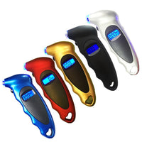 Ferramenta de teste de medidor de pressão de ar de pneu LCD digital portátil para carro, moto, bicicleta.