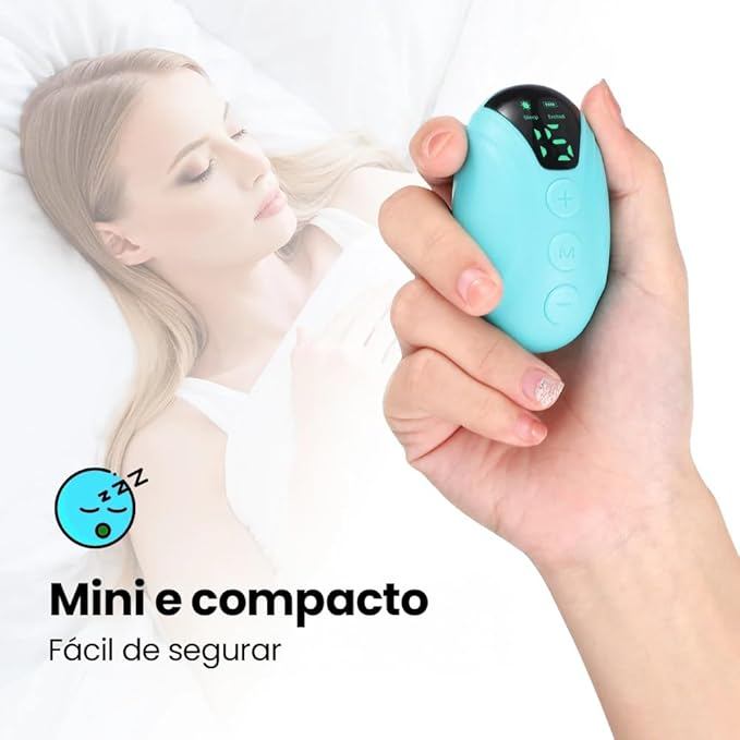 Portátil Inteligente Mini Assistente do Sono, Máquina de Hipnose, Dispositivo Portátil, Carregamento USB, cor branco e verde