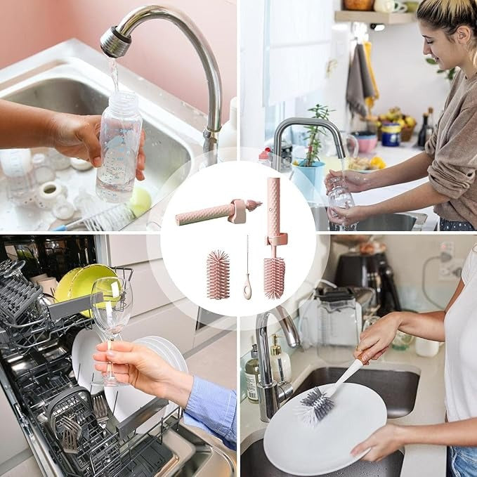 Escova Elétrica de Silicone 360° Rotativa Cabo Longo