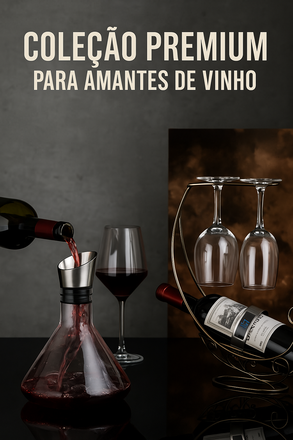 COMBO 4 - COM 15 PRODUTOS UTENSÍLIOS EXCLUSIVOS PRA VINHO - LUXO COM TOQUE DE REQUINTE COM ATÉ 53% DE DESCONTO