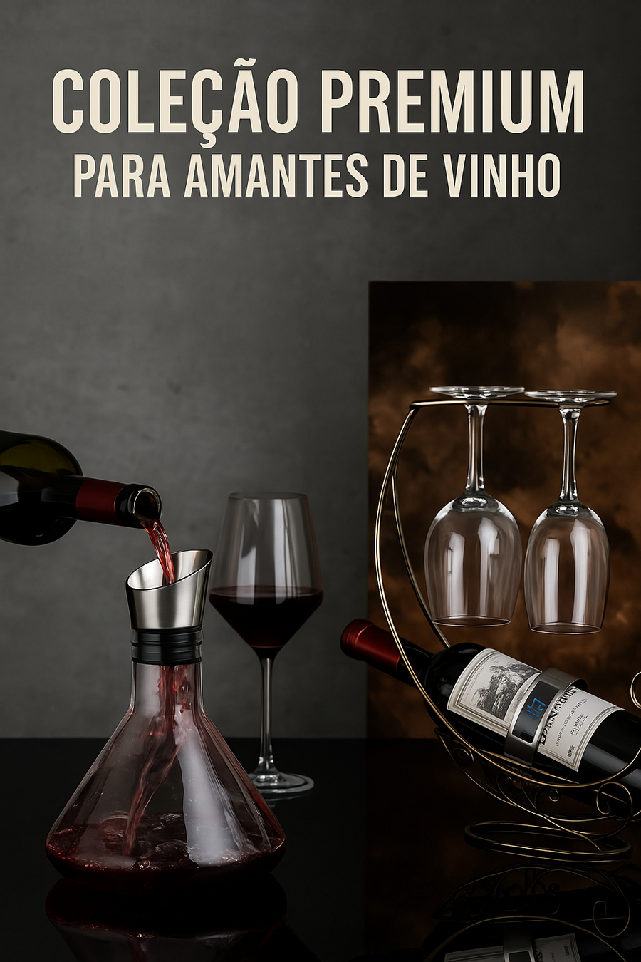 COMBO 4 - COM 15 PRODUTOS UTENSÍLIOS EXCLUSIVOS PRA VINHO - LUXO COM TOQUE DE REQUINTE COM ATÉ 53% DE DESCONTO