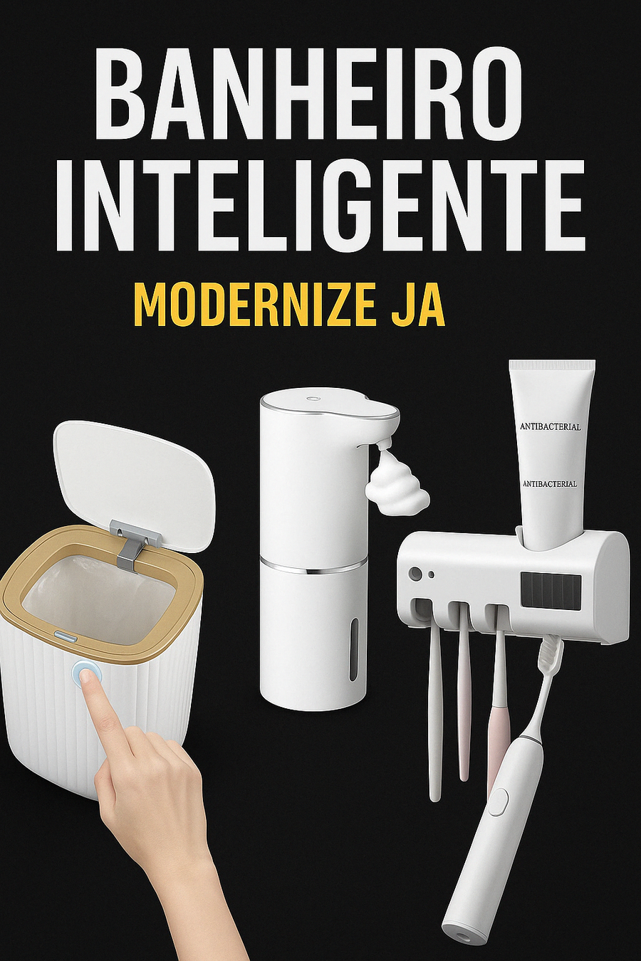 COMBO 6 COM BANHEIRO SMART - COM 12 PRODUTOS OFERTA UTENSÍLIOS PARA UM BANHEIRO PRÁTICO E INTELIGENTE
