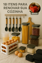 COMBO 8 - ORGANIZAÇÃO COMPLETA DA SUA COZINHA- COM 18 PRODUTOS