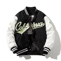 Jaqueta bordada vintage moda street com capuz