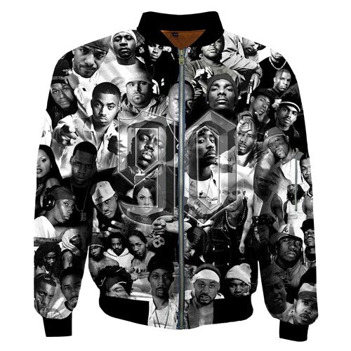 Moletons 3D Tupac com capuz.