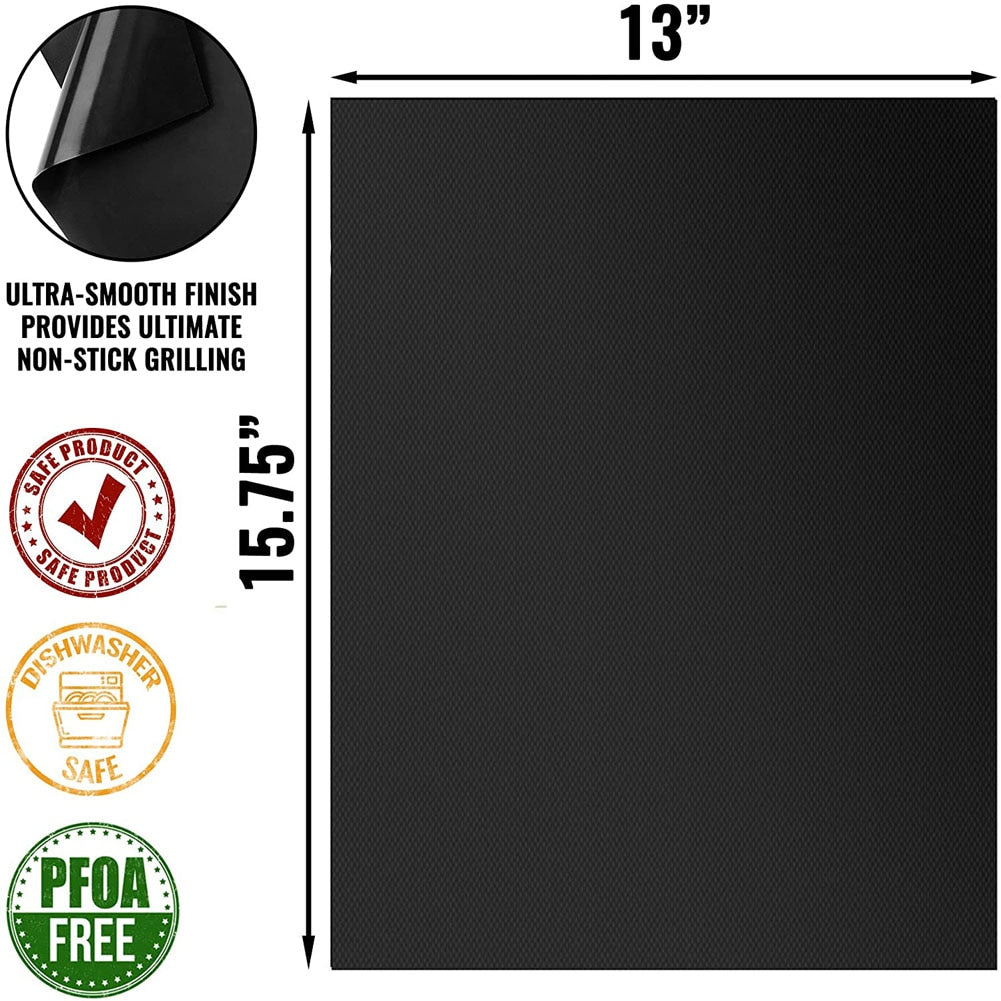 Tapete antiaderente para churrasco 40x33cm. Resistência e cozinha facilmente.