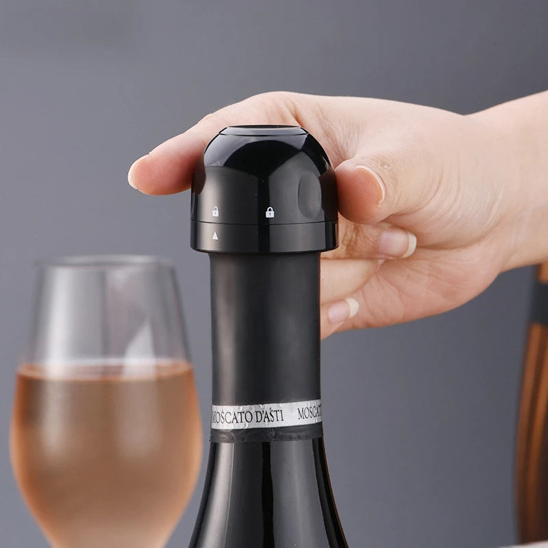 Tampa de garrafa de vinho com selador a vácuo e conservante de vinho fresco