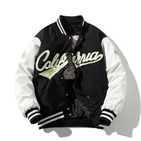 Jaqueta bordada vintage moda street com capuz