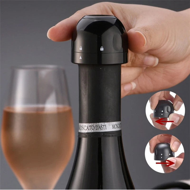 Tampa de garrafa de vinho com selador a vácuo e conservante de vinho fresco