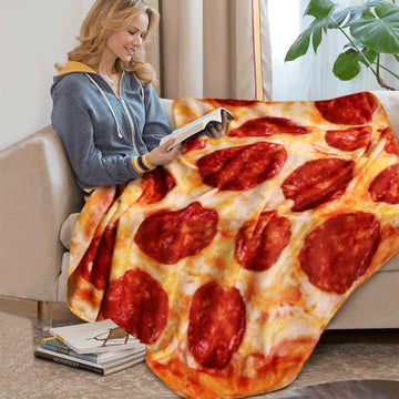 Cobertor de pizza coral quente WOSTAR  colcha de inverno