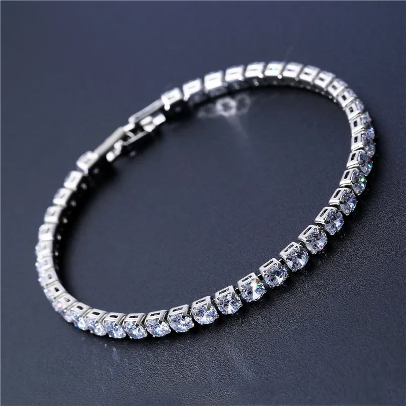 Compre 1 Leve 3 Kit Luxo Zirconia Cristal com 2 Pulseiras + Exclusivo Colar