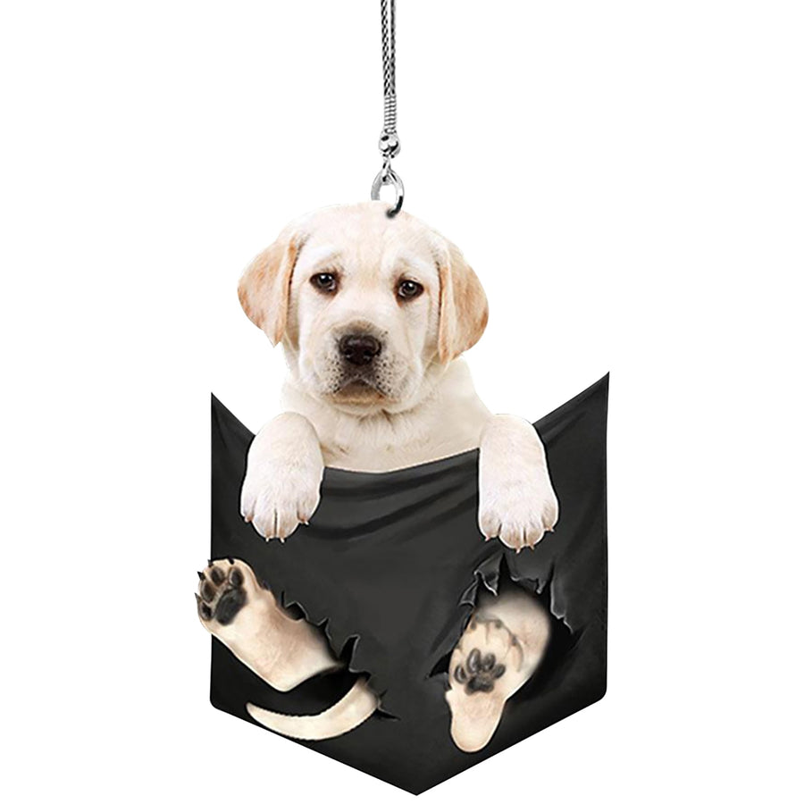 Pingente Formato Cachorrinho pra carro prático espelho retrovisor decoração de interior