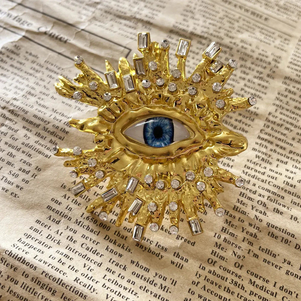 Baroque Style Fashion Alloy Big Eyes Dangle Earrings For Women Jewelry Exaggerated Ladys' Statement Earrings  Accessories