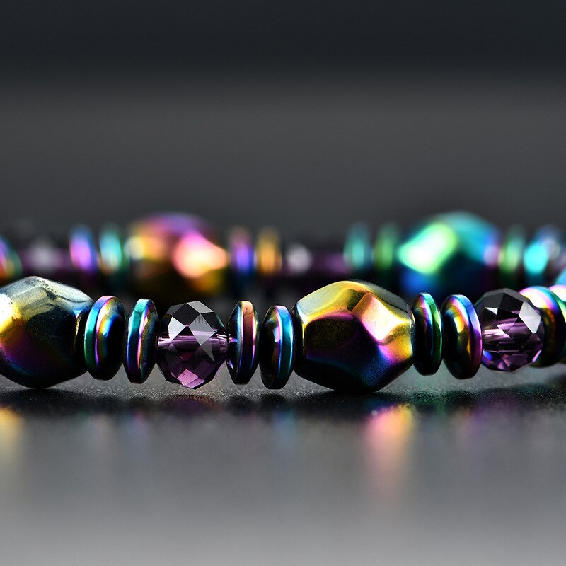 Pulseira de ímã de obsidiana com eletricidade estática para ajudar a dormir e energizar durante o dia